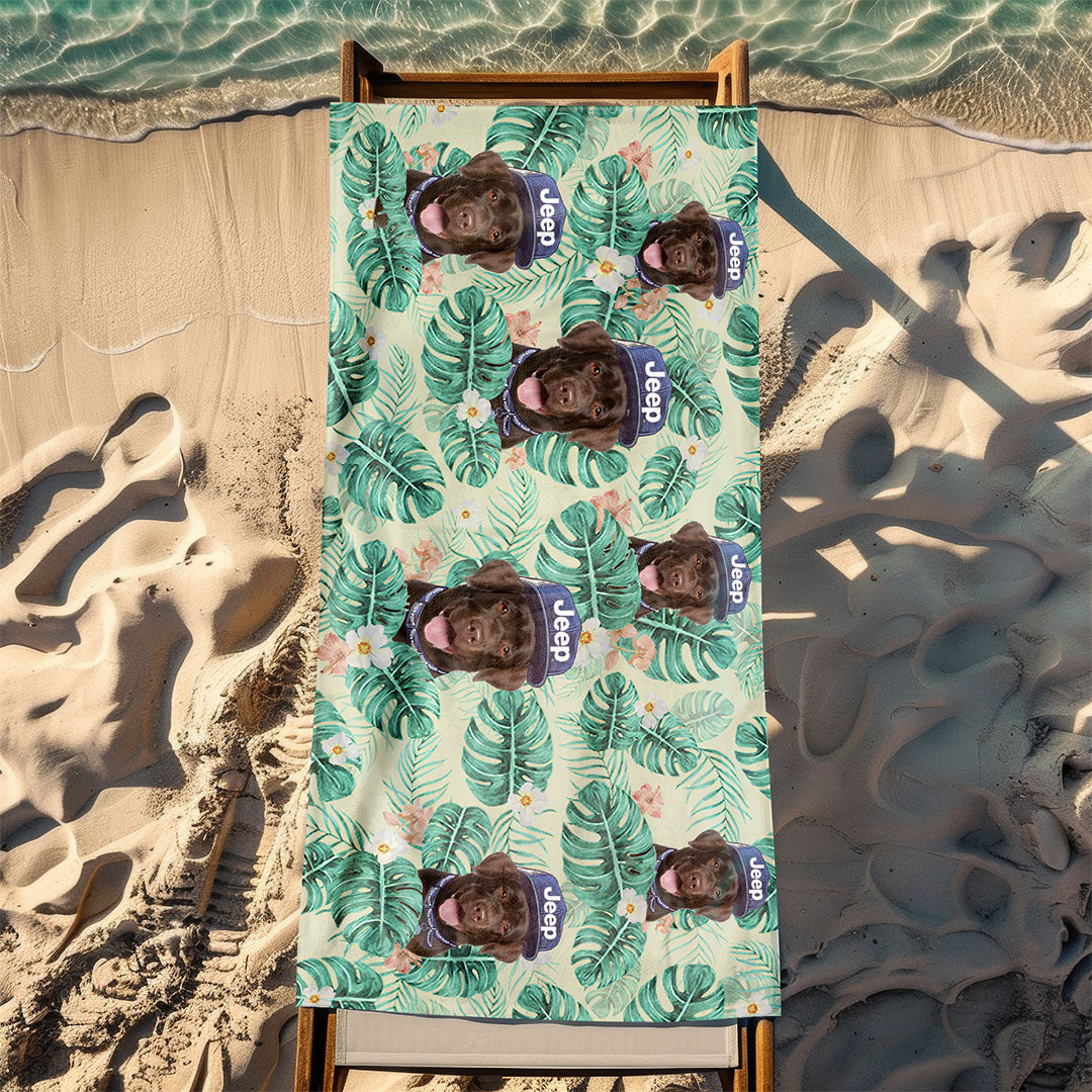 Personalized Jeep Dog Paw Beach Towel Supler Store