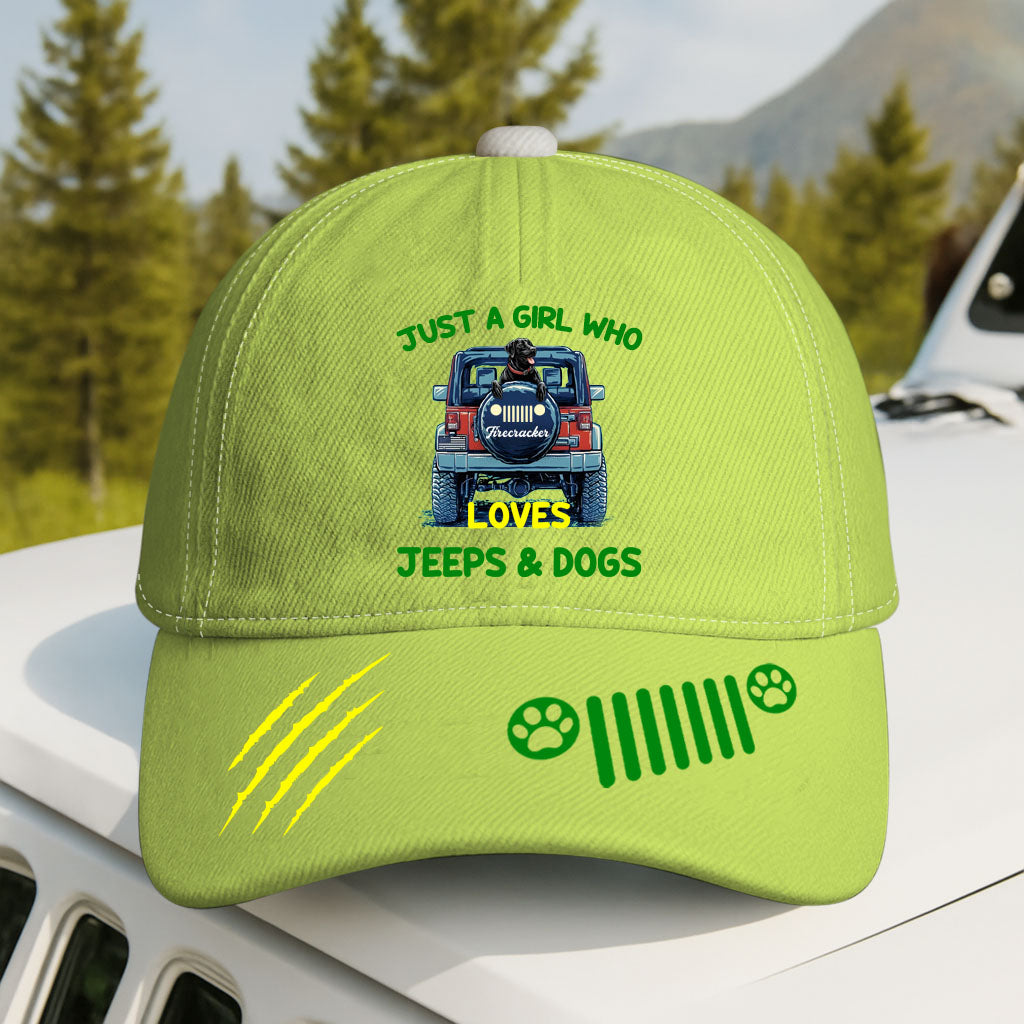 Personalized Jeep Hat Just A Girl Who Loves Jeeps & Dogs Supler Store