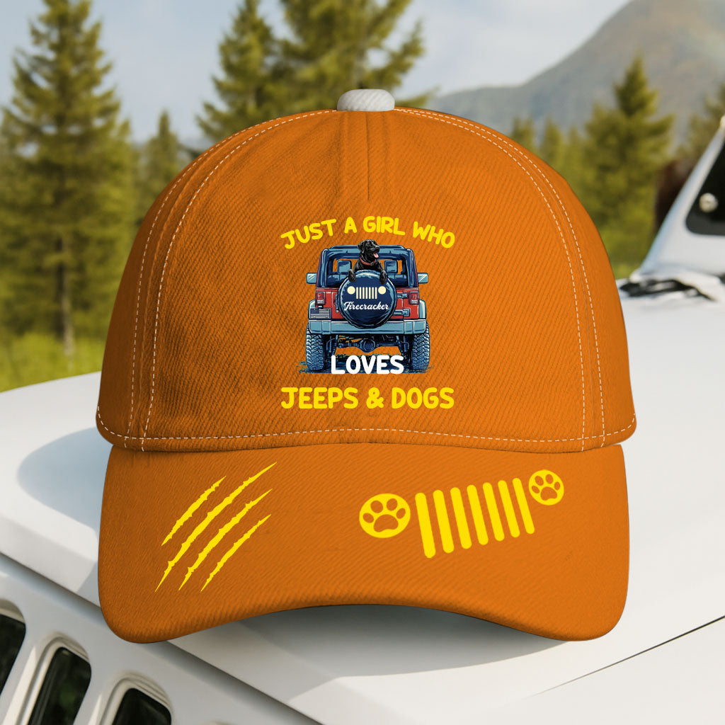 Personalized Jeep Hat Just A Girl Who Loves Jeeps & Dogs Supler Store