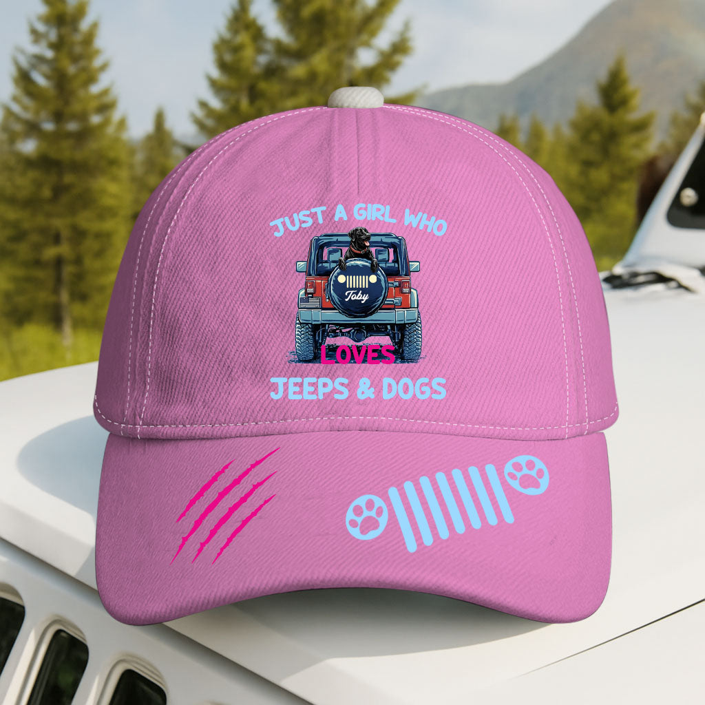Personalized Jeep Hat Just A Girl Who Loves Jeeps & Dogs Supler Store