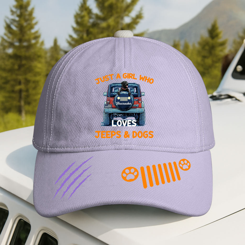 Personalized Jeep Hat Just A Girl Who Loves Jeeps & Dogs Supler Store