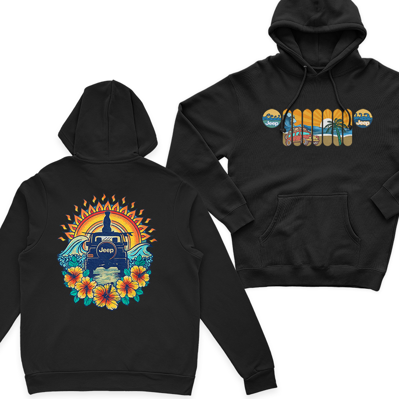 Jeep Beach Dog Sunset Hoodie T-Shirt Supler Store