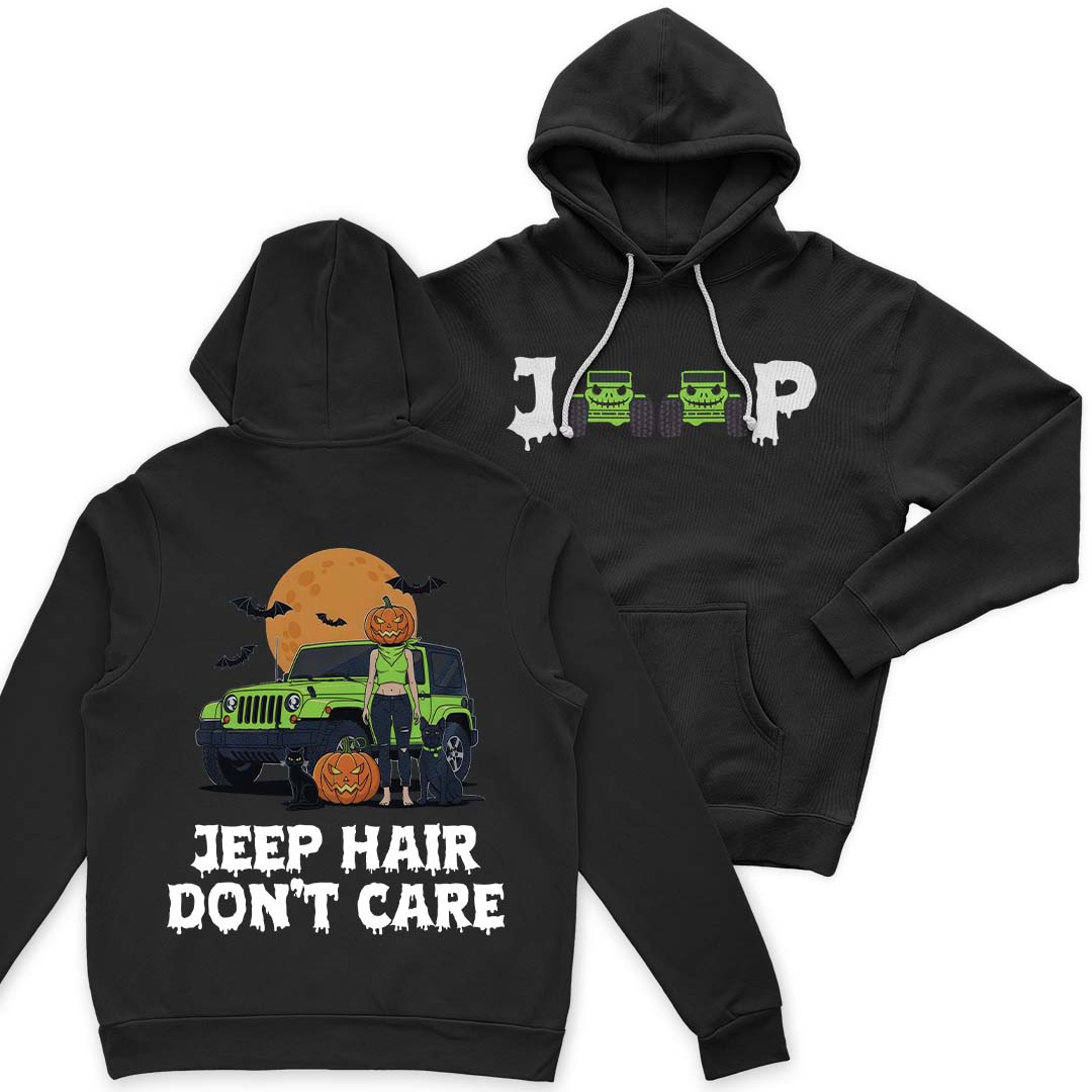 Jeep Hair Don't Care Spooky Halloween T-Shirt Hoodie Supler Store