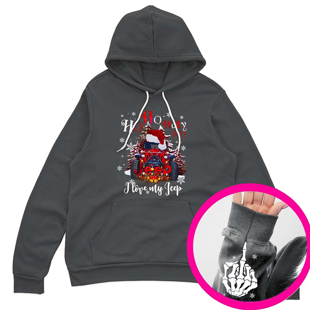 Ho Ho Holly Sh*t I Love My Jeep Funny Christmas Gifts T-Shirt Hoodie Supler Store