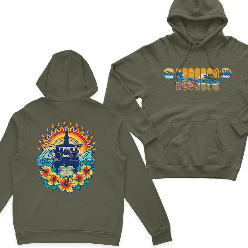 Jeep Beach Dog Sunset Hoodie T-Shirt Supler Store