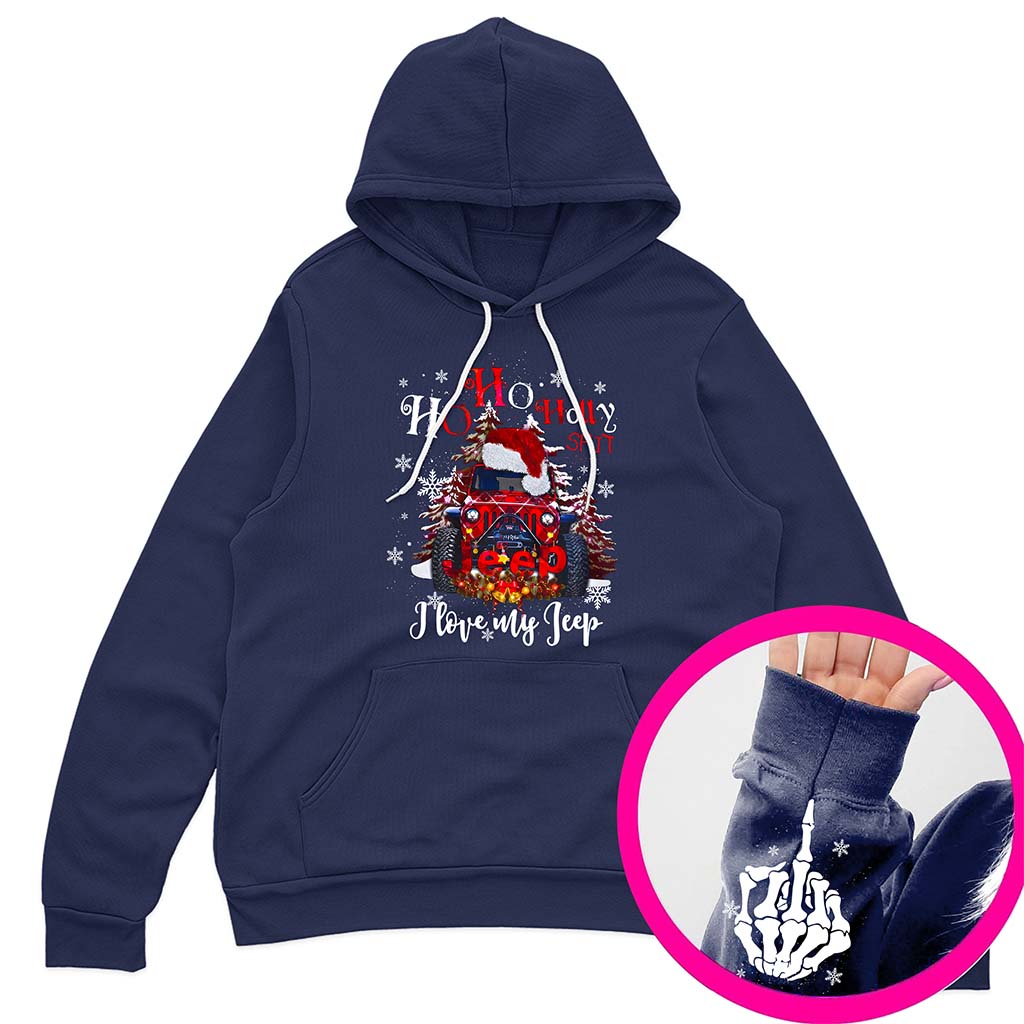 Ho Ho Holly Sh*t I Love My Jeep Funny Christmas Gifts T-Shirt Hoodie Supler Store