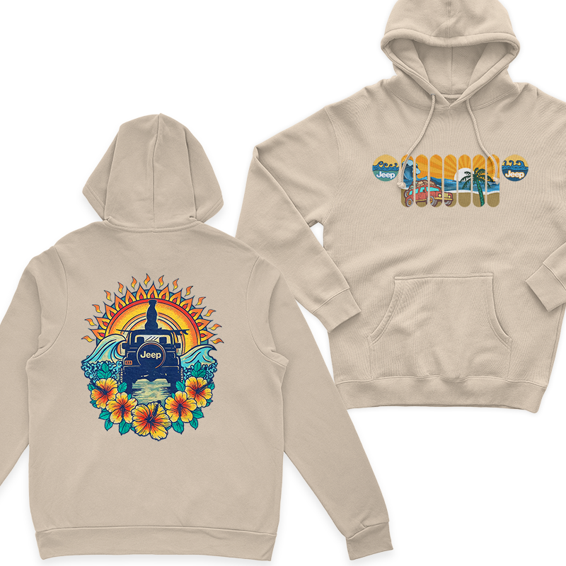 Jeep Beach Dog Sunset Hoodie T-Shirt Supler Store