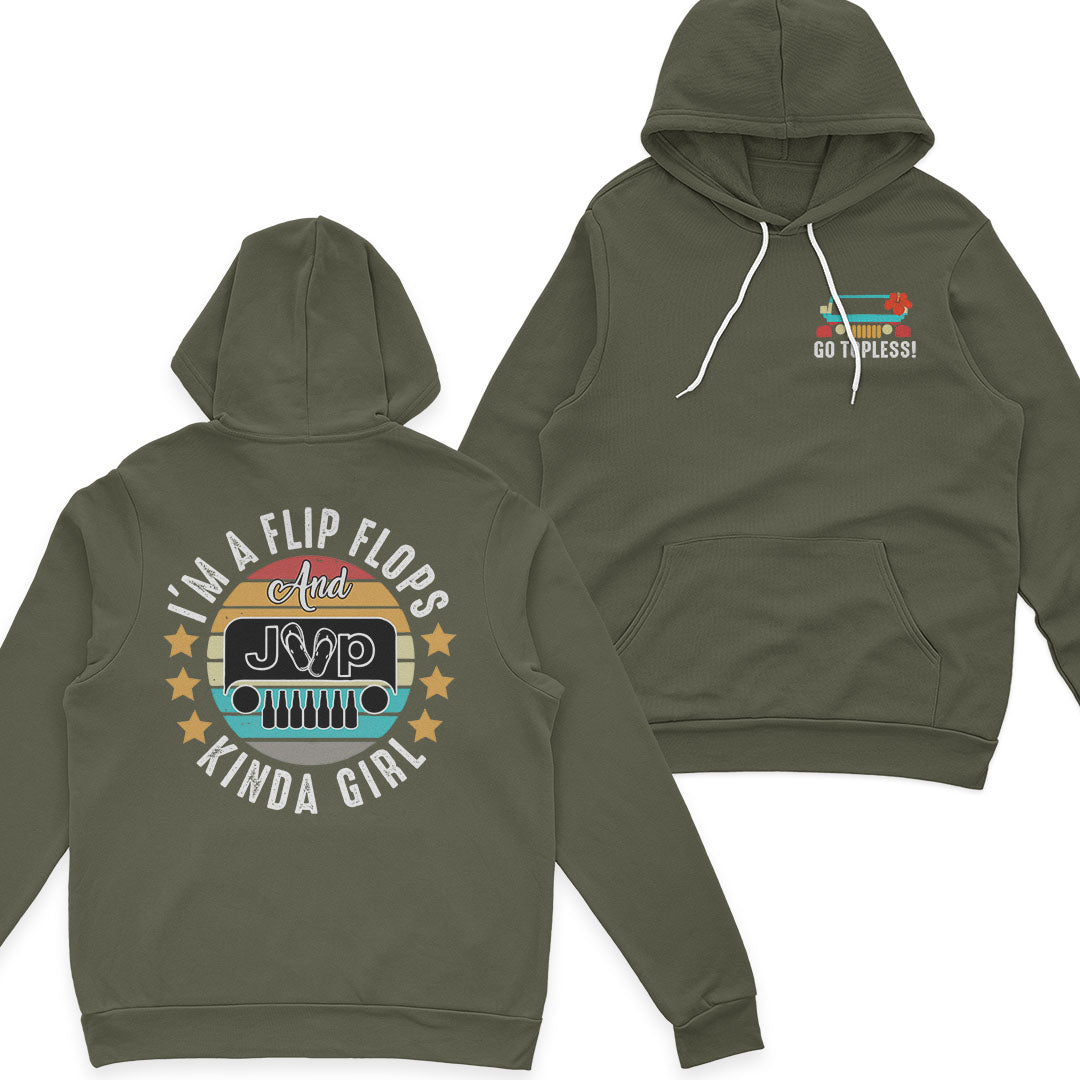 I’m A Flip Flops and Jeep and Beer Kinda Girl Vintage T-Shirt Hoodie