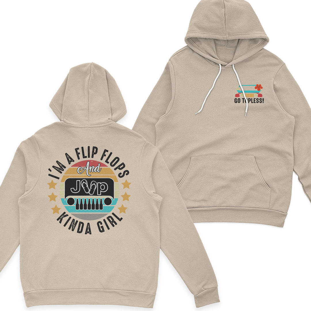 I’m A Flip Flops and Jeep and Beer Kinda Girl Vintage T-Shirt Hoodie Supler Store