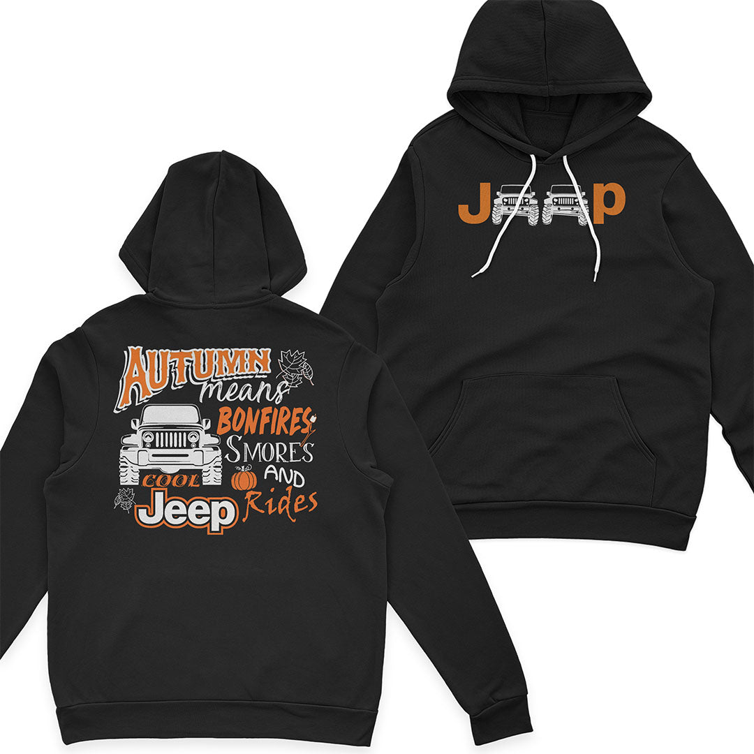 Jeep Autumn Means Bonfires Halloween T-Shirt Hoodie Supler Store
