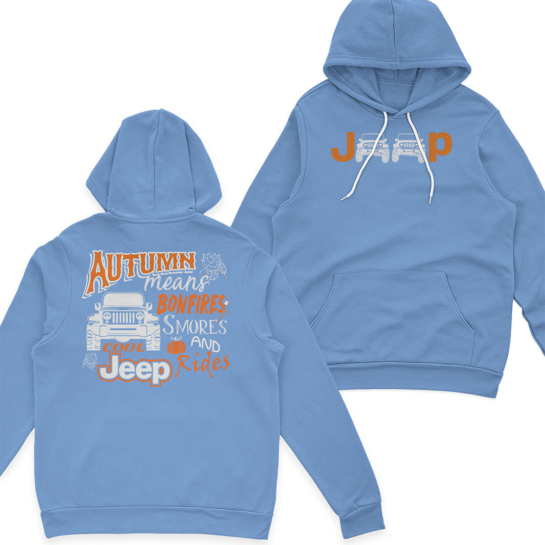 Jeep Autumn Means Bonfires Halloween T-Shirt Hoodie Supler Store