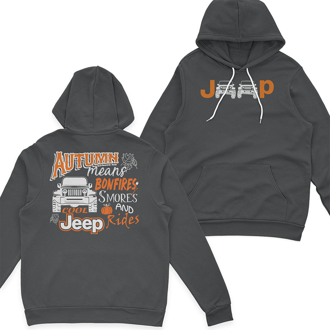 Jeep Autumn Means Bonfires Halloween T-Shirt Hoodie Supler Store