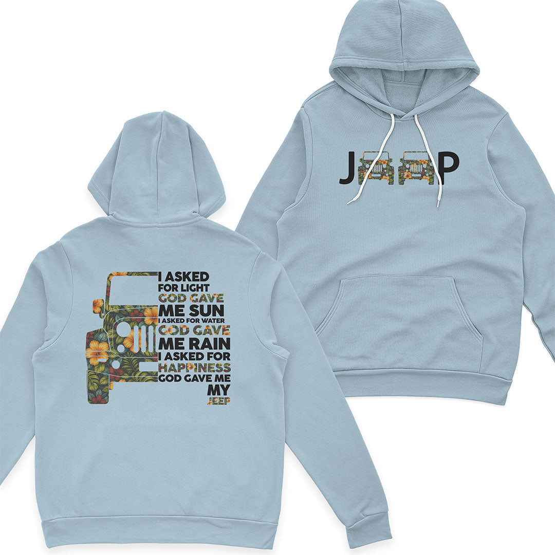 Jeep I Asked God For Happiness T-Shirt Hoodie Supler Store