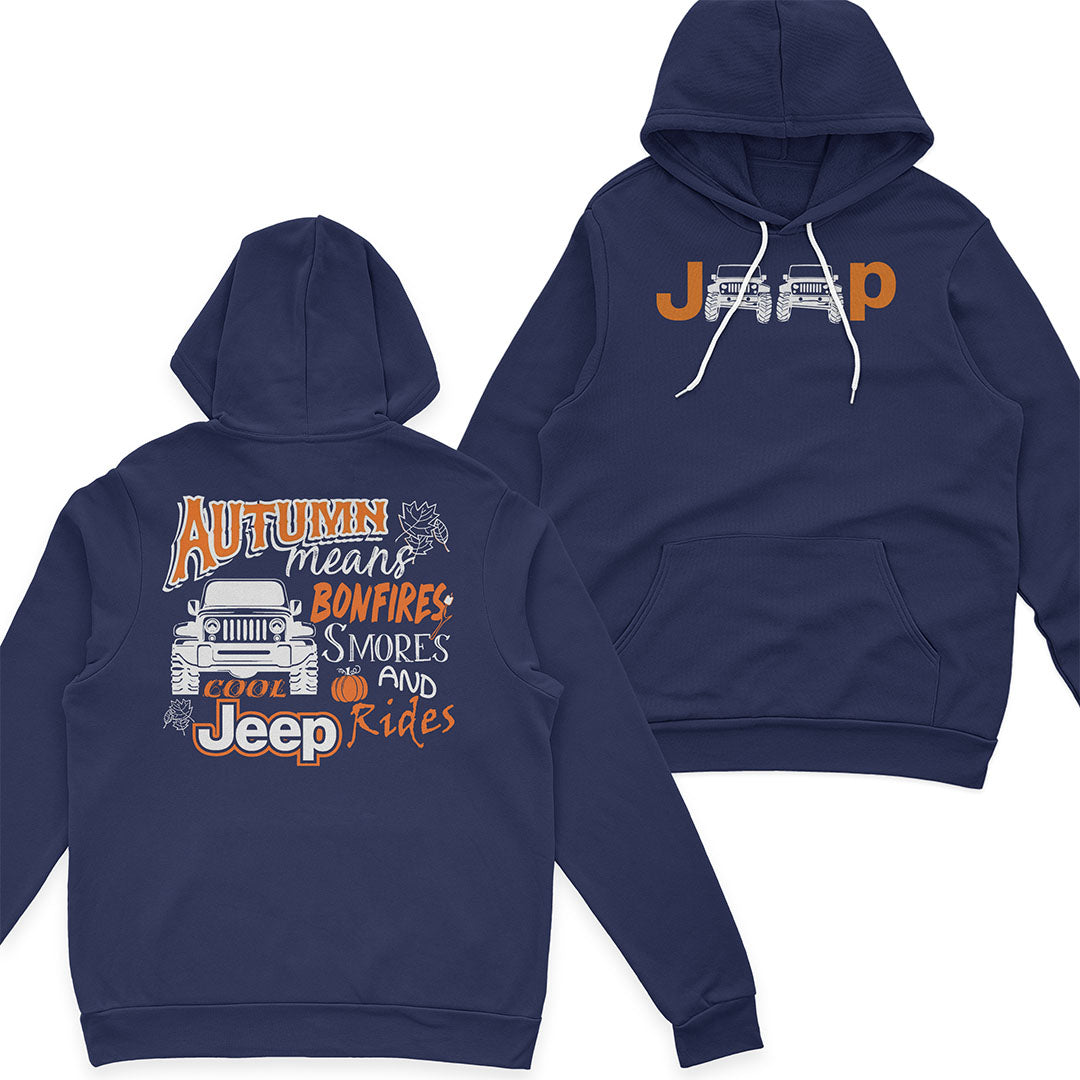 Jeep Autumn Means Bonfires Halloween T-Shirt Hoodie Supler Store