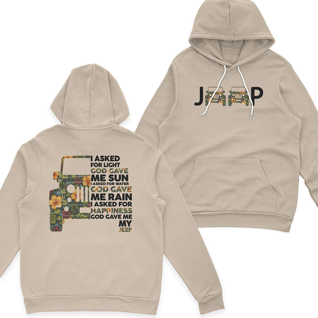 Jeep I Asked God For Happiness T-Shirt Hoodie Supler Store