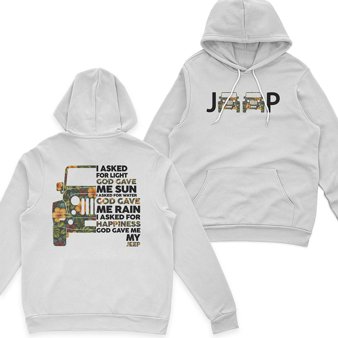 Jeep I Asked God For Happiness T-Shirt Hoodie Supler Store