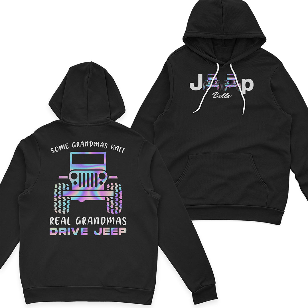 Personalized Real Grandmas Drive Jeep T-Shirt Hoodie Supler Store