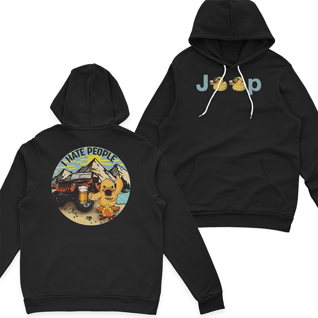 Jeep Duck I Hate People Beeraholic T-Shirt Hoodie Supler Store