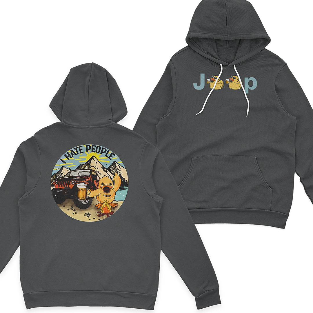 Jeep Duck I Hate People Beeraholic T-Shirt Hoodie Supler Store