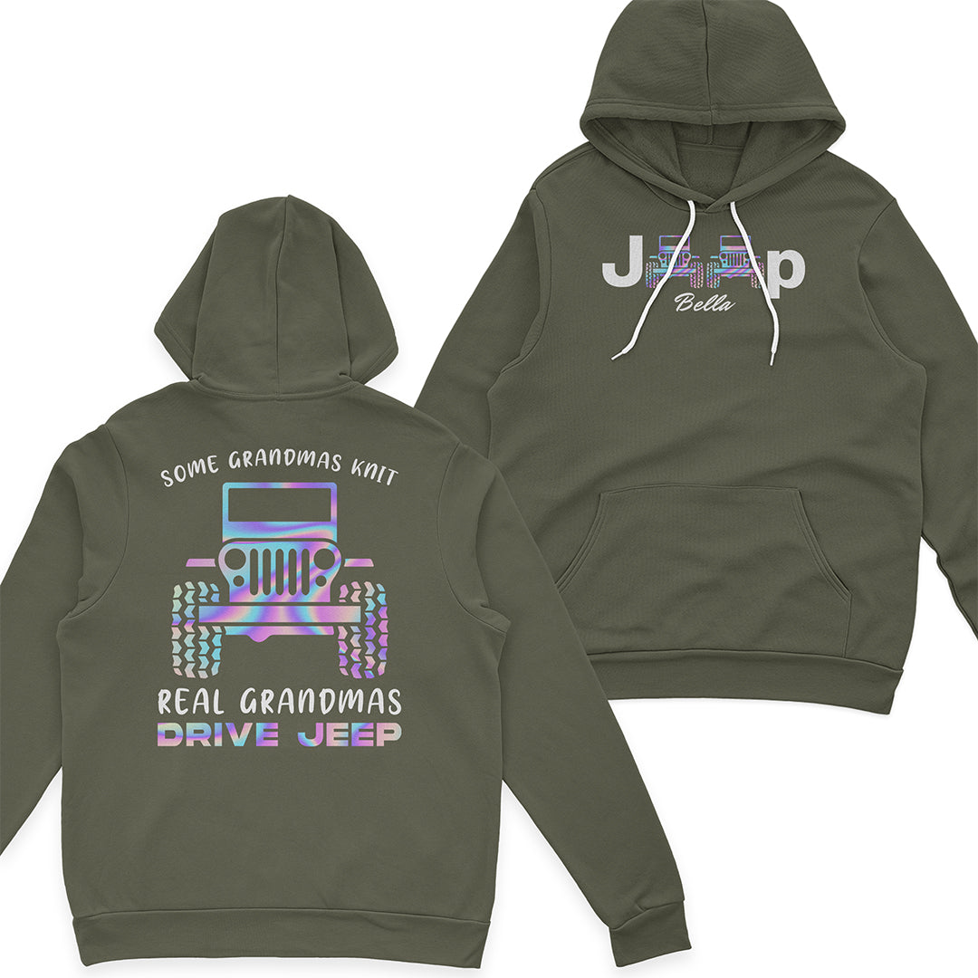Personalized Real Grandmas Drive Jeep T-Shirt Hoodie Supler Store