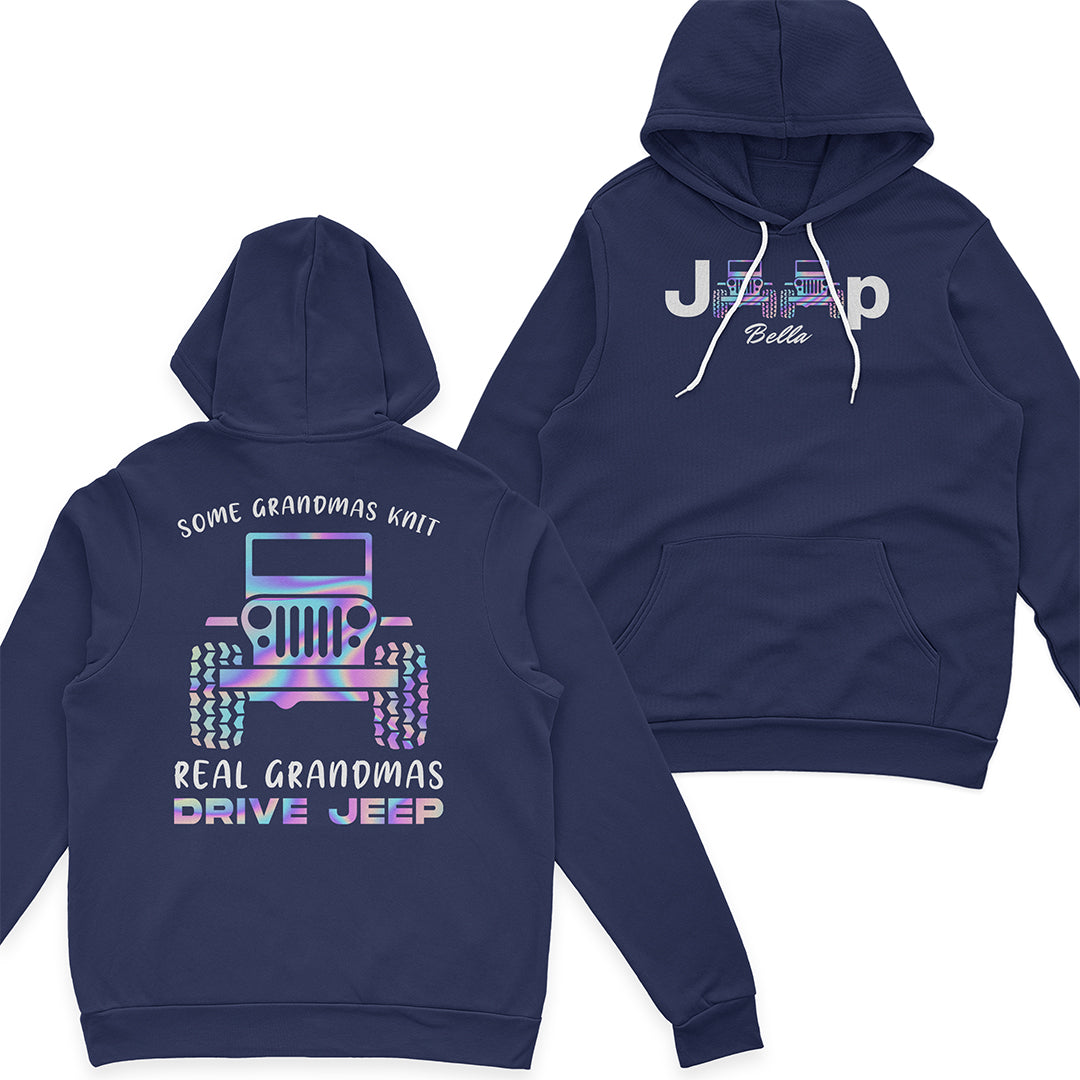 Personalized Real Grandmas Drive Jeep T-Shirt Hoodie Supler Store
