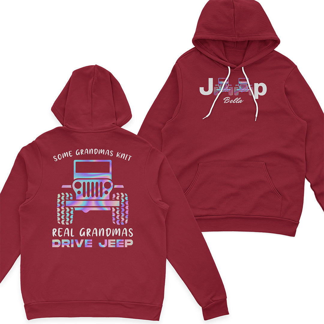 Personalized Real Grandmas Drive Jeep T-Shirt Hoodie Supler Store