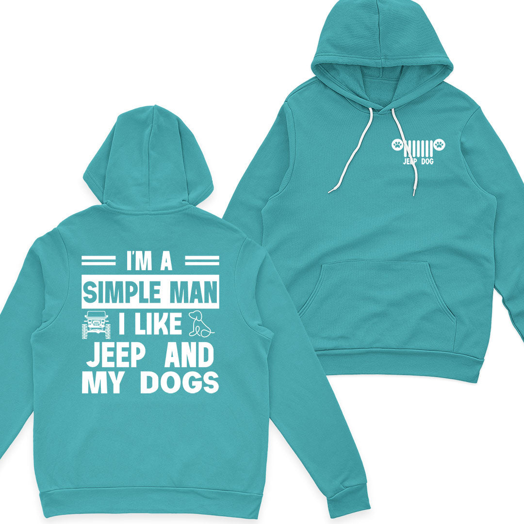 Jeep And Dogs I'm A Simple Man Men's T-Shirt Hoodie Supler Store