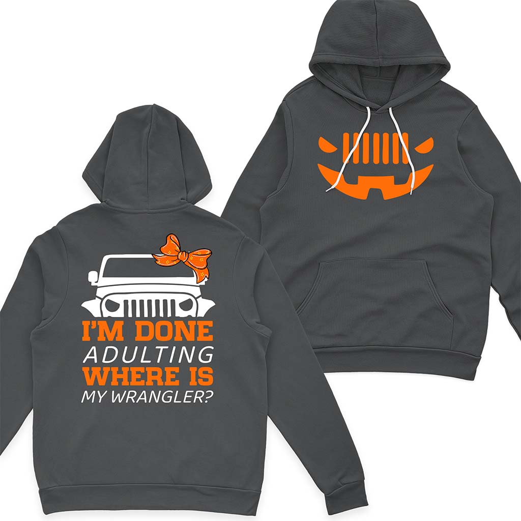 I'm Done Adulting Where Is My Wrangler Jeep Halloween Funny T-Shirt Hoodie Supler Store