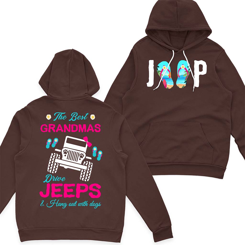 The Best Grandmas Drive Jeeps Dog Lovers Beach T-Shirt Hoodie Supler Store