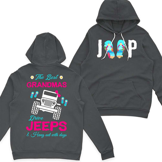 The Best Grandmas Drive Jeeps Dog Lovers Beach T-Shirt Hoodie Supler Store