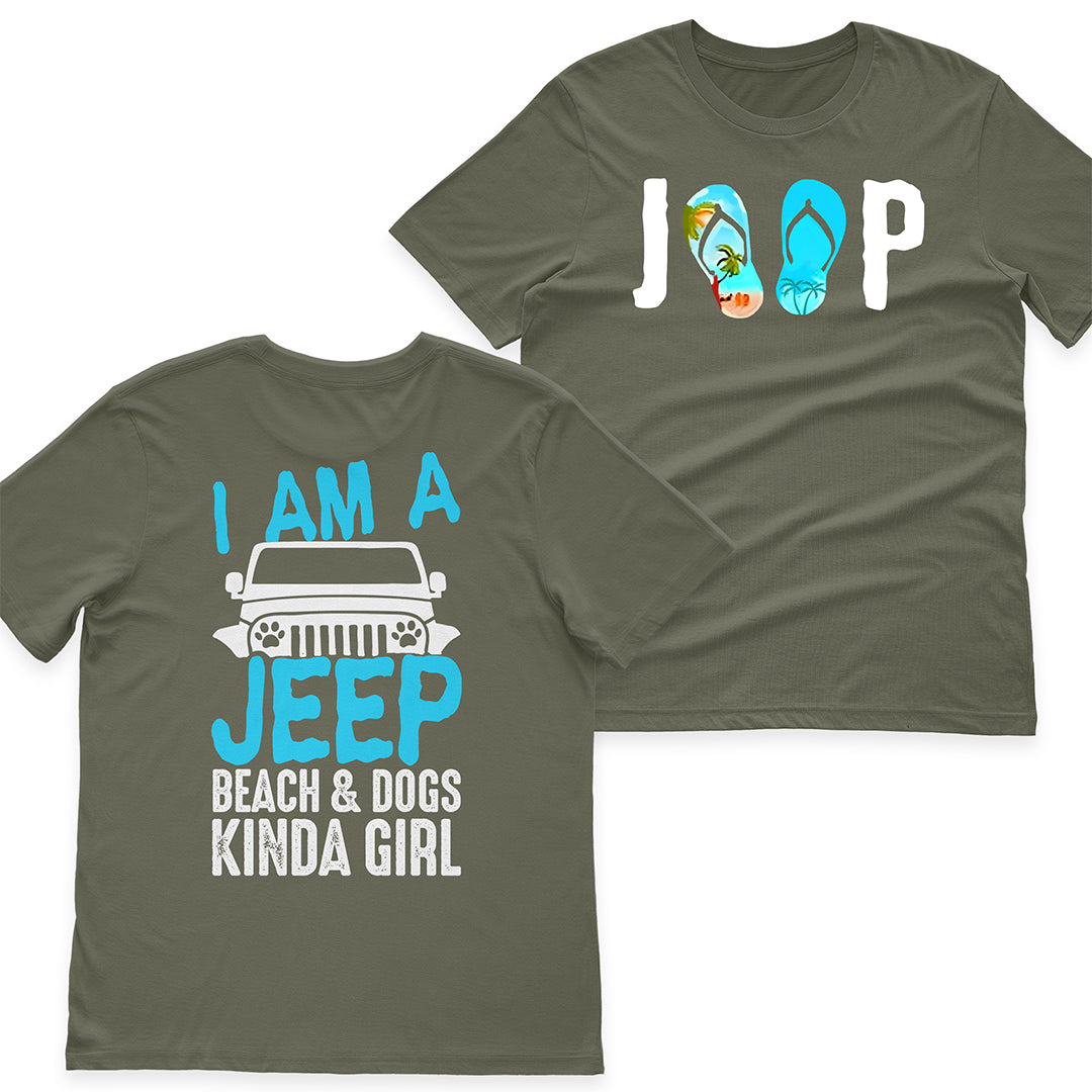 I'm A Jeep Beach & Dogs Kinda Girl T-Shirt Hoodie Supler Store