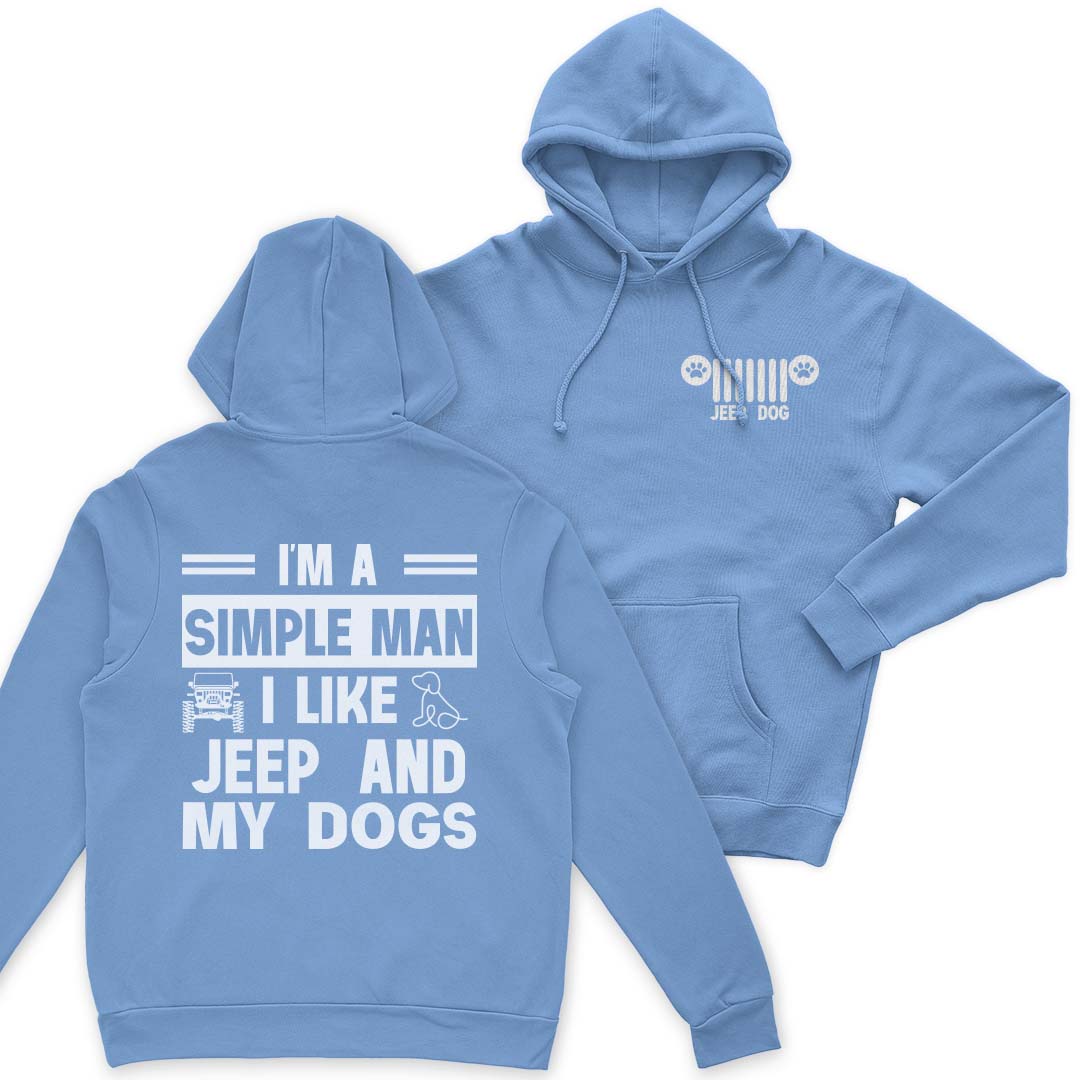 Jeep And Dogs I'm A Simple Man Men's T-Shirt Hoodie Supler Store