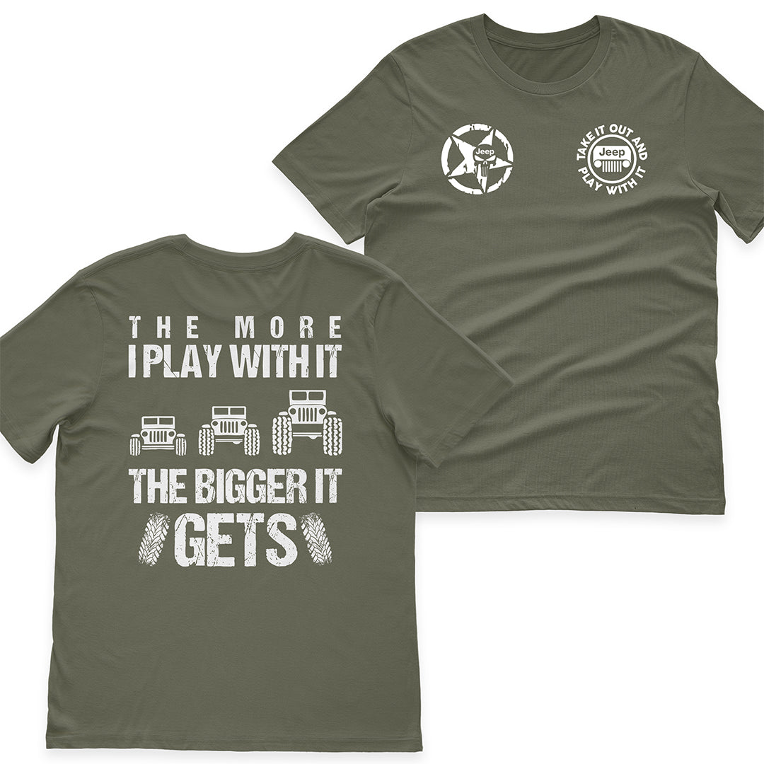 Jeep The More I Play With It The Bigger It Gets Men's T-Shirt Hoodie