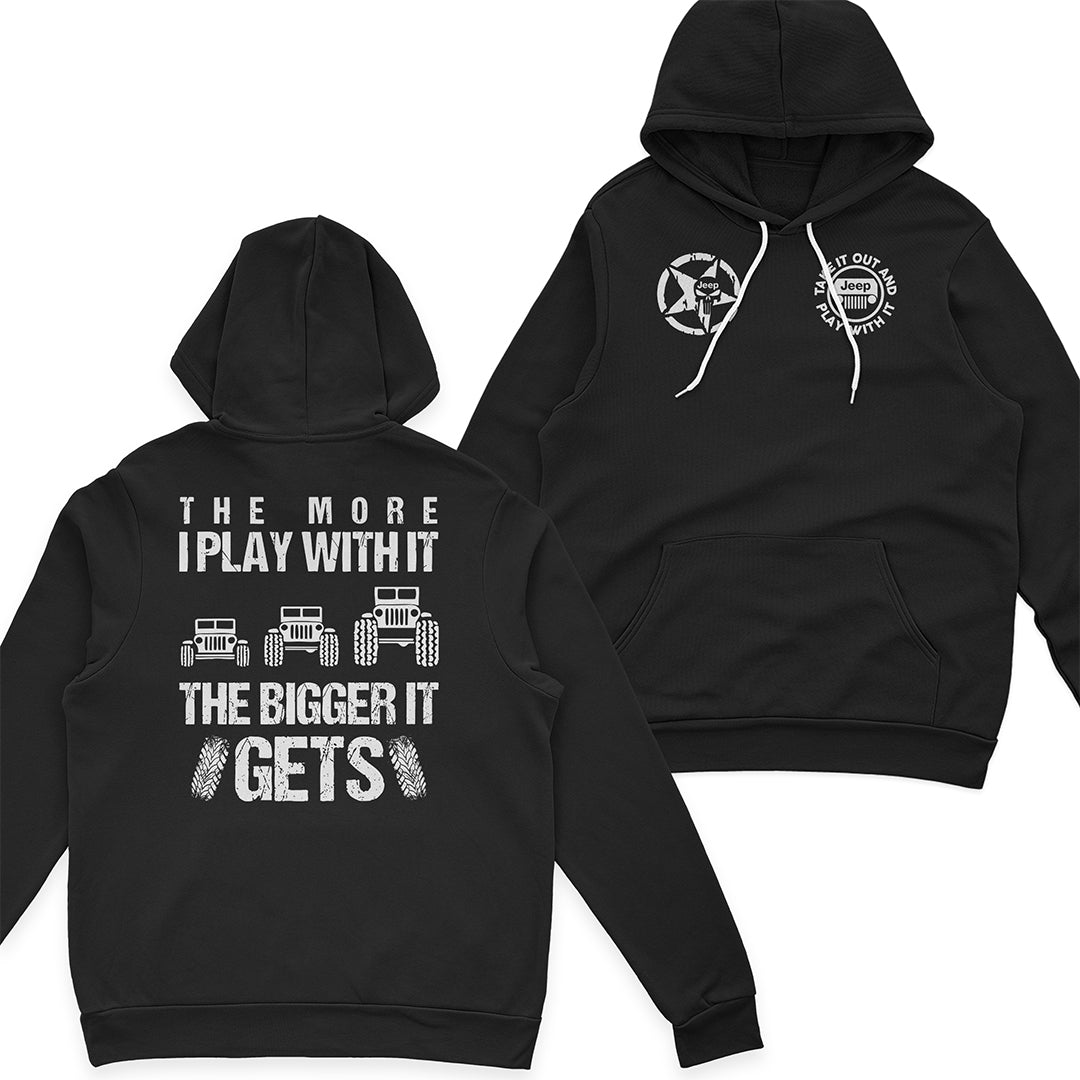 Jeep The More I Play With It The Bigger It Gets Men's T-Shirt Hoodie