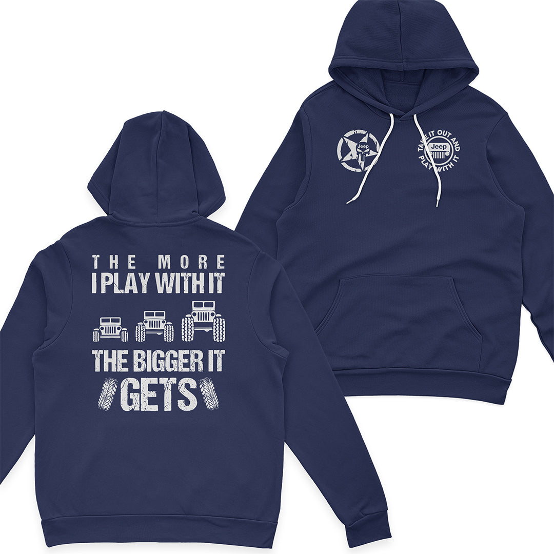 Jeep The More I Play With It The Bigger It Gets Men's T-Shirt Hoodie