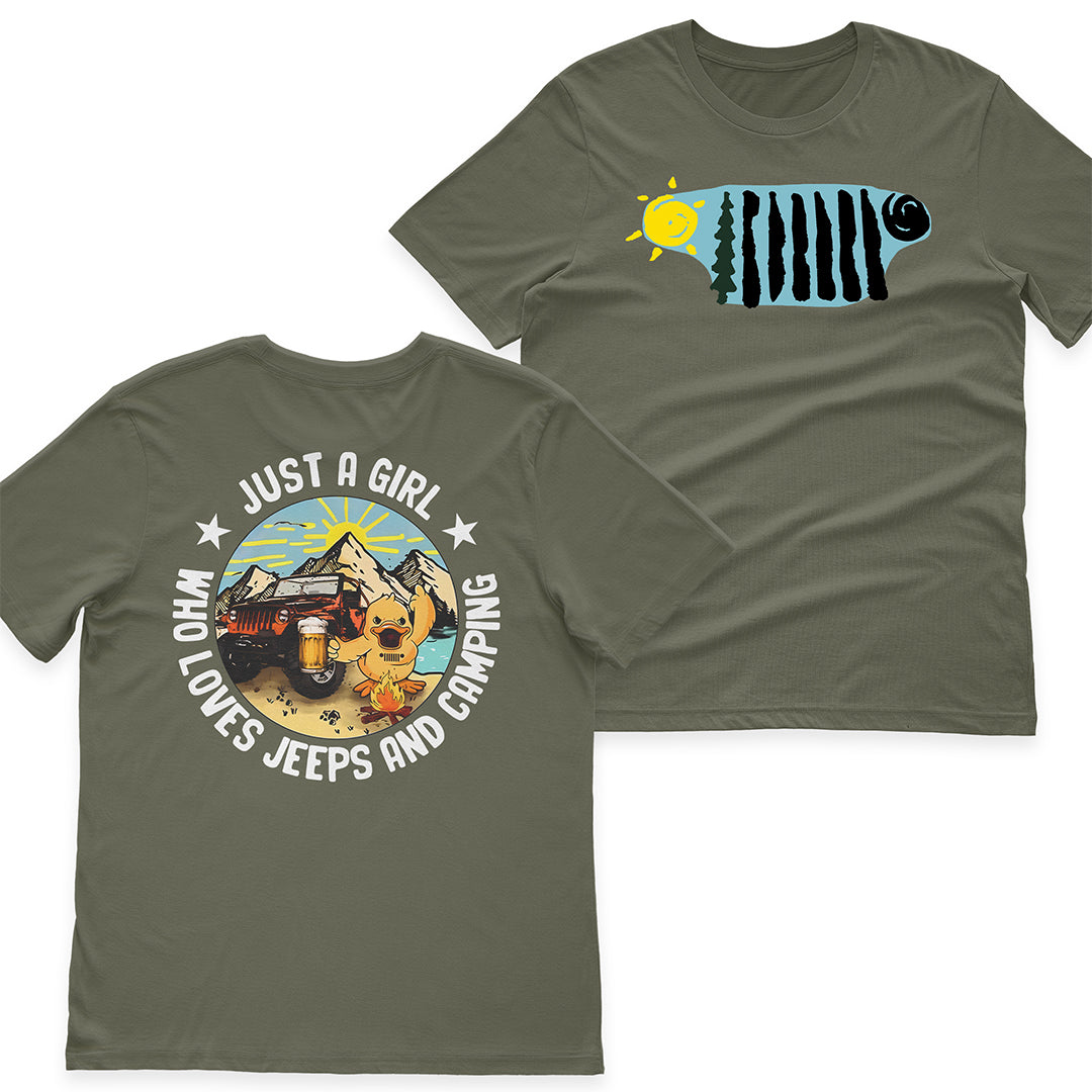 Just A Girl Who Loves Jeeps And Camping T-Shirt Hoodie Supler Store