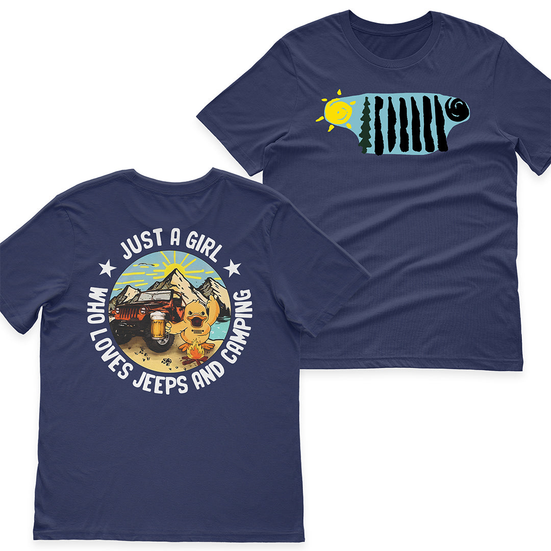 Just A Girl Who Loves Jeeps And Camping T-Shirt Hoodie Supler Store