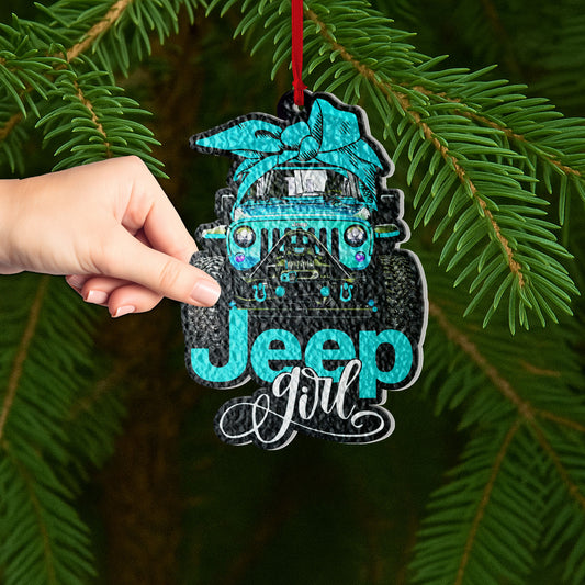 Multicolor Jeep Girl Wavy Acrylic Ornament Supler Store