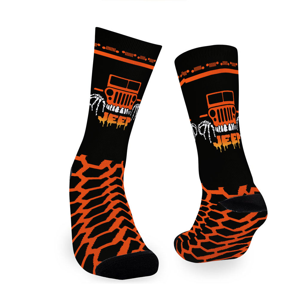 Jeep Halloween Trick Or Treat Crew Socks Supler Store