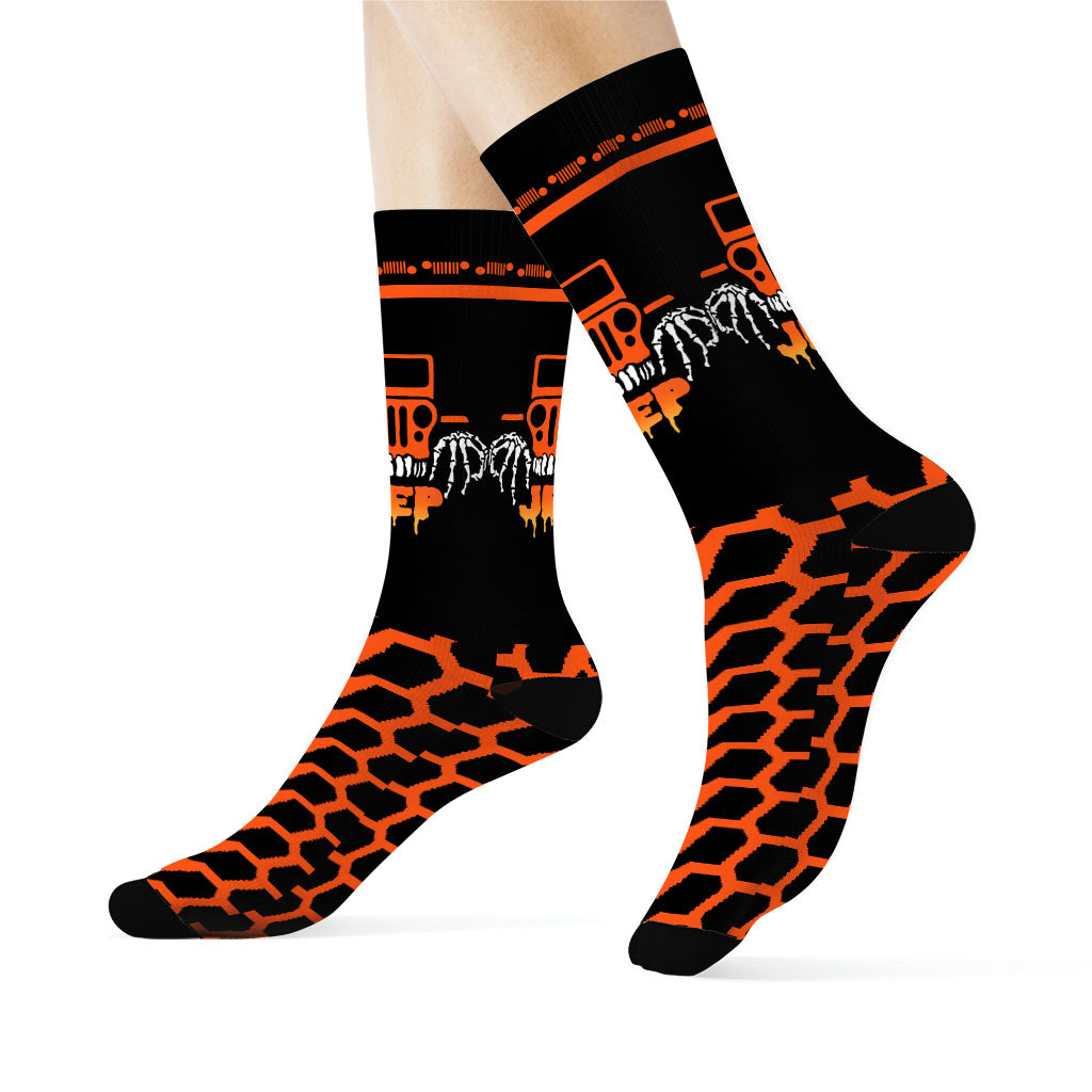 Jeep Halloween Trick Or Treat Crew Socks Supler Store