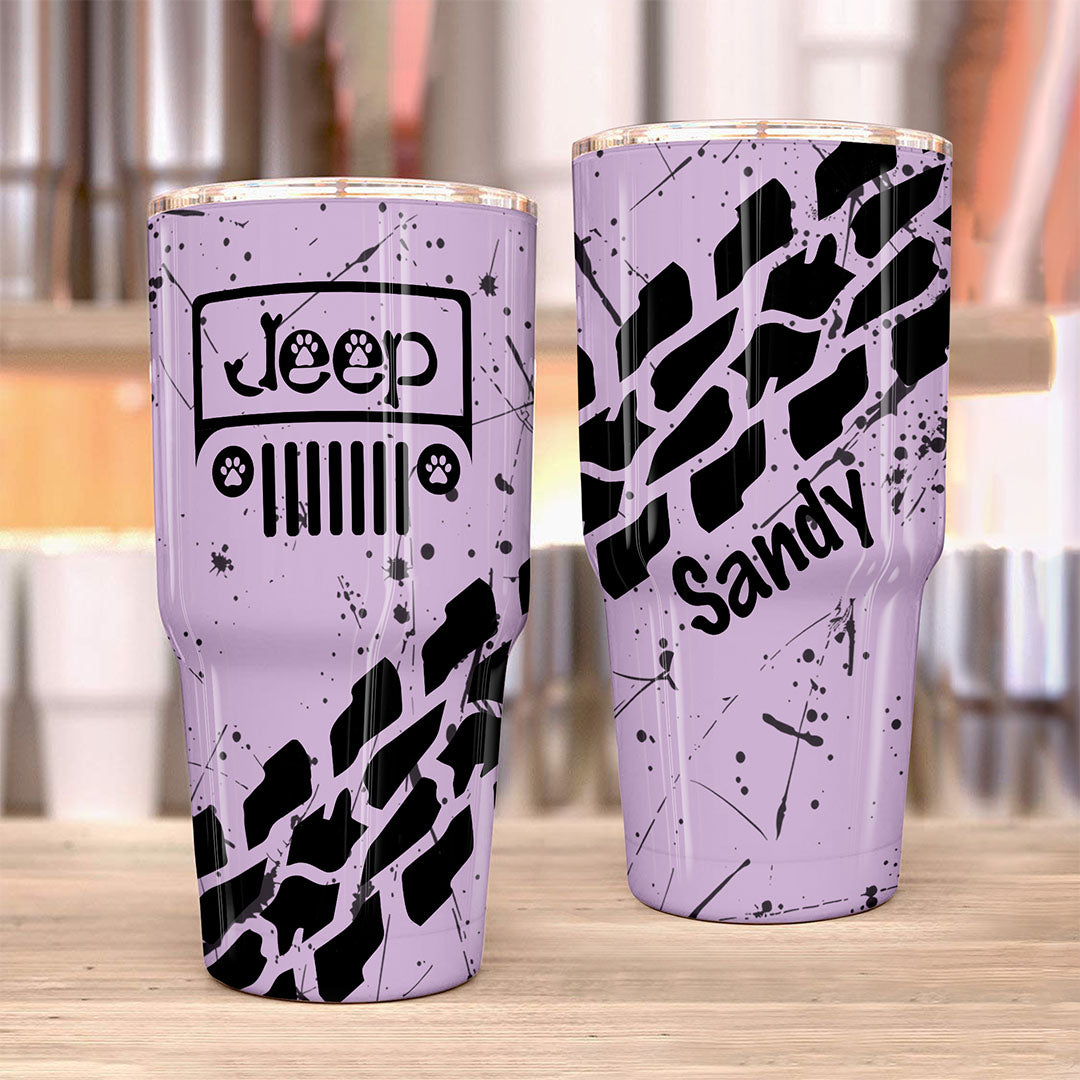 Personalized Jeep Dog Epoxy Trek Tumbler Splatter 40oz 30oz Supler Store