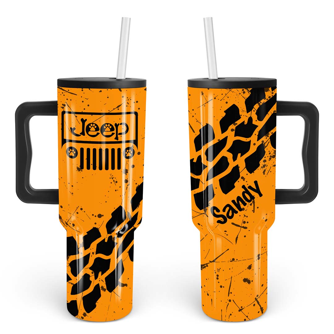 Personalized Jeep Dog Epoxy Trek Tumbler Splatter 40oz 30oz Supler Store