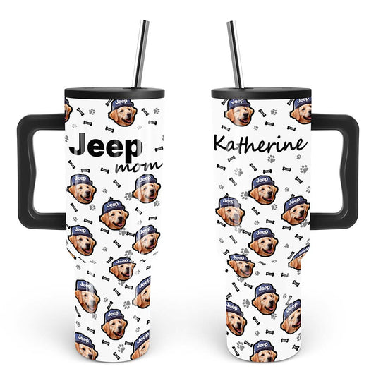 Jeep Custom Dog Face Epoxy Trek Tumbler 40oz 30oz Supler Store