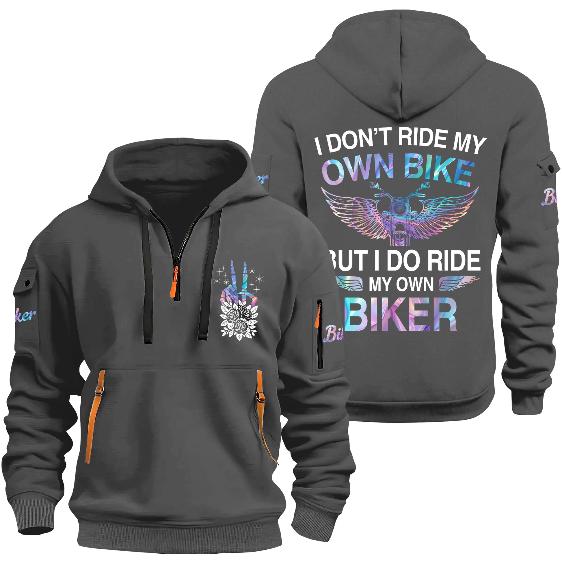 I Don't Ride My Own Bike But I Do Ride My Own Biker Funny Fleece Zip Hoodie Supler Store