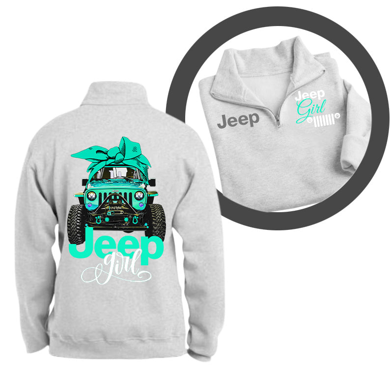 Multicolor Jeep Girl Quarter Zip Sweater Supler Store