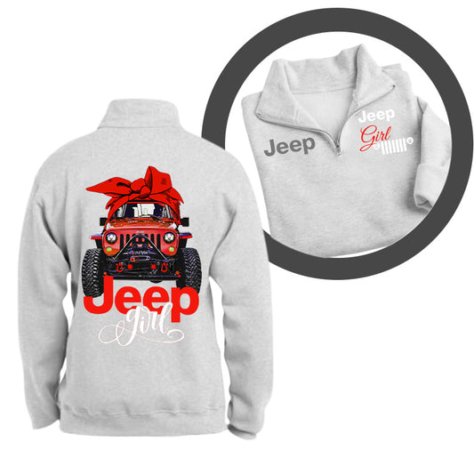 Multicolor Jeep Girl Quarter Zip Sweater Supler Store