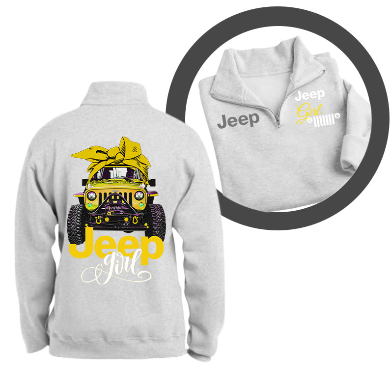 Multicolor Jeep Girl Quarter Zip Sweater Supler Store