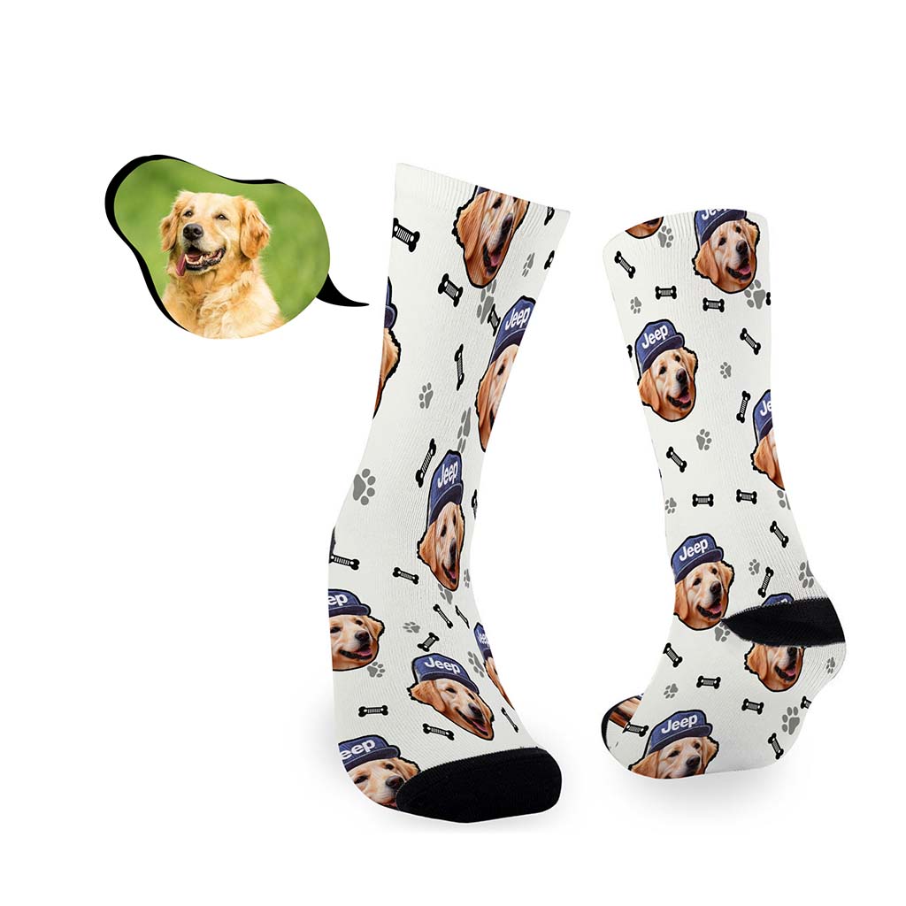 Custom Dog Jeep Multicolor Crew Socks Supler Store