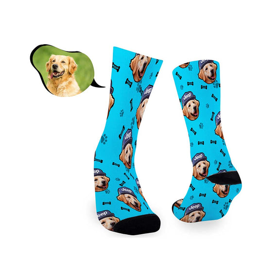 Custom Dog Jeep Multicolor Crew Socks Supler Store