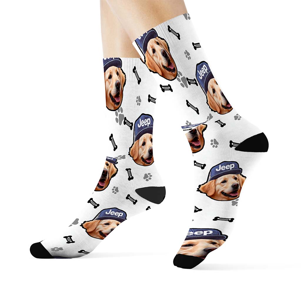 Custom Dog Jeep Multicolor Crew Socks Supler Store